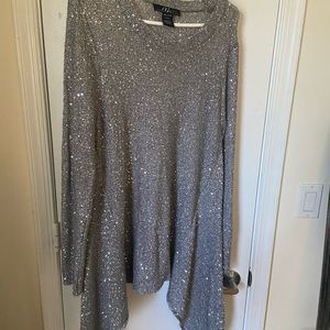 Midnight Velvet Silver Sequin Sweater